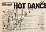 MADONNA SIGNED "BILLBOARD HOT DANCE/DISCO" CHART PAGE.