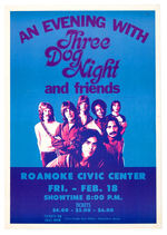 “AN EVENING WITH THREE DOG NIGHT AND FRIENDS” CONCERT POSTER.