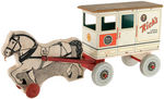 "RICH'S LITTLE MILK MAN" DAIRY FARM HORSE & WAGON PULL TOY.