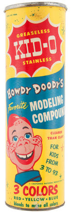 "HOWDY DOODY KID-O MODELING COMPOUND" CONTAINER.