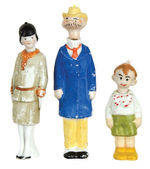 GERMAN COMIC CHARACTER BISQUE NODDERS LOT.