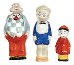 GERMAN COMIC CHARACTER BISQUE NODDERS LOT.