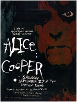 "THE EYES OF ALICE COOPER" CONCERT TOUR POSTER.