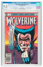 WOLVERINE LIMITED SERIES #1 1982 CGC 9.8 WHITE PAGES.