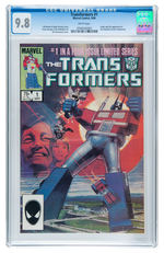 THE TRANSFORMERS #1-4 CGC 9.8 WHITE PAGES LOT.