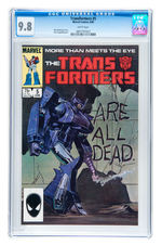 THE TRANSFORMERS #5 CGC 9.8 WHITE PAGES LOT.