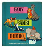 "LADY & THE TRAMP/BAMBI/DUMBO" COMPLETE DANISH HARDCOVER CARD ALBUM.