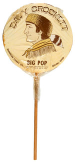 “DAVY CROCKETT BIG POP” OVERSIZED LOLLIPOP IN WRAPPER.