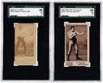 SGC-GRADED EARLY BOXING CARD PAIR.