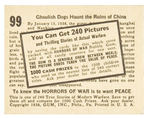 “HORRORS OF WAR” RARE PROMOTIONAL CARDS WITH OVER-PRINT BACKS.