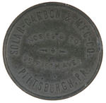 RARE TOKEN MADE OF GRAY CARBON FOR PITTSBURGH MAKER OF STREET CAR "MOTOR BRUSHES."