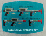 RARE "LOST IN SPACE ROTO JET GUN ROTO-SOUND WEAPONS SET" SEALED IN BOX.