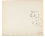 "THE PRACTICAL PIG" ORIGINAL PRODUCTION DRAWING PAIR FEATURING THE THREE LITTLE PIGS.