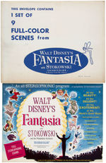 "FANTASIA" 1963 RE-RELEASE LOBBY CARD SET WITH ENVELOPE.