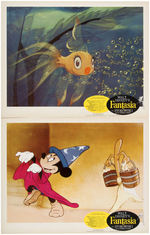 "FANTASIA" 1963 RE-RELEASE LOBBY CARD SET WITH ENVELOPE.