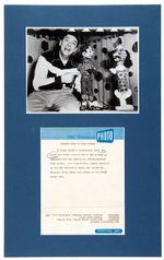 "HOWDY DOODY SHOW" PRESS RELEASE PHOTO WITH INTRODUCTION OF FLUB-A-DUB AS FLAPDOODLE.