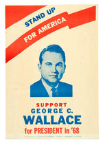 GEORGE WALLACE CLASSIC 1968 POSTER FOR PRESIDENT AND AUTOGRAPHED GOVERNOR POSTER.