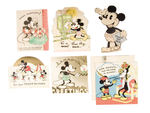 MICKEY MOUSE 6 HALL BROTHERS OR HALLMARK CARDS C. 1933-1938.