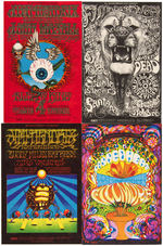 BILL GRAHAM NEAR COMPLETE 1968 FILLMORE CONCERT POSTCARD SET.