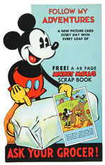 "MICKEY MOUSE" RECIPE SCRAPBOOK DISPLAY SIGN.