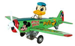 "MICKEY MOUSE AND DONALD DUCK AND PLUTO" RARE LINEMAR FRICTION AIRPLANE.