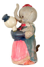 "RARE AND UNUSUAL DONALD DUCK DANCING W/ELMER THE ELEPHANT CELLULOID WINDUP.