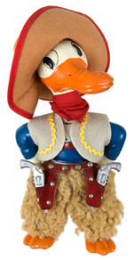 LONG-BILLED DONALD DUCK AS COWBOY COMPOSITION DOLL BY KNICKERBOCKER.