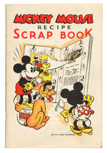 "MICKEY MOUSE RECIPE SCRAPBOOK" WITH EXTENSIVE GROUP OF PICTURE CARDS.