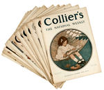 SIXTEEN ISSUES OF "COLLIERS THE NATIONAL WEEKLY” MAGAZINES WITH JESSIE WILLCOX SMITH COVERS.