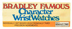 "MICKEY MOUSE BRADLEY" WATCH TRIO PLUS STORE SIGN.