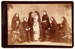 "SUTHERLAND FAMILY OF SEVEN SISTERS" HAIR GROWER CABINET PHOTO CARD.