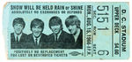 "THE BEATLES D.C. STADIUM" 1966 TICKET STUB.