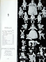 "WALT DISNEY CHARACTER MERCHANDISE 1938-1939" EXCEPTIONAL RETAILERS CATALOGUE.