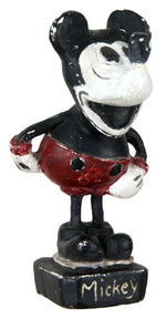 "MICKEY" MOUSE 1930s FOLK ART PLASTER FIGURE.