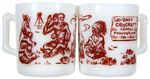 “DAVY CROCKETT” CASE OF 24 “BIG TOP PEANUT BUTTER” PREMIUM MUGS.