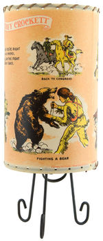 “DAVY CROCKETT” BOXED ROTO-VUE CYLINDER LAMP.