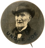 "UNCLE JOE" CANNON RARE PORTRAIT BUTTON.