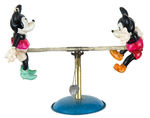 MICKEY AND MINNIE MOUSE SEE-SAW WINDUP TOY.