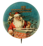 SALESMAN'S SAMPLE SANTA ON ROOF AT NIGHT WITH BI-PLANE.