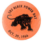 EARLY SDS/BLACK PANTHER BUTTON FROM 1966.