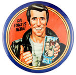 "DA FONZ IS HERE!"  PROMOTING HIS DR. PEPPER GLASS GIVE-AWAY.