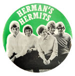 "HERMAN'S HERMITS" SCARCE 1960s FAN CLUB BUTTON.