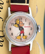 "MICKEY MOUSE" BOXED WATCH SET WITH FIGURE.