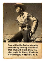 "ROY ROGERS TEACHES YOU THE FLASH-DRAW" FLIP BOOK.