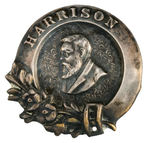 "HARRISON" 1892 SILVERED SHELL PIN.