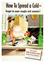 "HOW TO CATCH A COLD" PROMOTIONAL POSTER SET WITH MAILER TUBE.