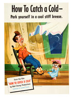 "HOW TO CATCH A COLD" PROMOTIONAL POSTER SET WITH MAILER TUBE.