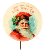 LARGE, EARLY AND RARE WITH SANTA STATING "LOOK FOR ME AT THE MAY CO."