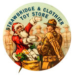 CLASSIC SANTA PRESENTING PRESENTS TO WORLD WAR I SOLDIER.