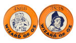 "BERT LAHR" AND "RAY BOLGER" BUTTON PAIR FOR M-G-M's WIZARD OF OZ.